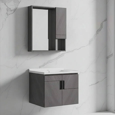 Wahkit Bathroom Vanity & Cabinets Wahkit Grey Plywood Bathroom Vanity with Smart Mirror 600mm - K-9147A