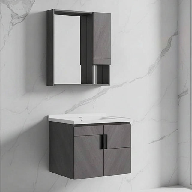 Wahkit Bathroom Vanity & Cabinets Wahkit Grey Plywood Bathroom Vanity with Smart Mirror 600mm - K-9147A