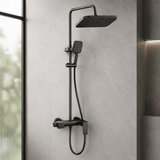 Wahkit Shower Set & Head Wahkit Gunmetal Block Bar Wall Mounted Rain Shower Set in Copper - K-8886Q