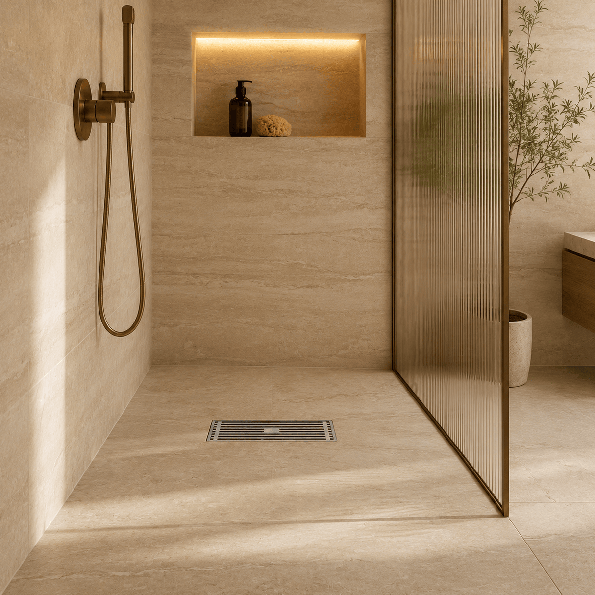 Wahkit Drains Wahkit Gunmetal Linear Slot Floor Drain in 304 Stainless Steel - K-D431Q & K-D432Q