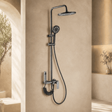 Wahkit Shower Set & Head Wahkit Gunmetal Round Head Wall Mounted Rain Shower Set in Copper - K-8824Q