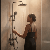Wahkit Shower Set & Head Wahkit Gunmetal Round Head Wall Mounted Rain Shower Set in Copper - K-8824Q