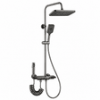 Wahkit Shower Set & Head Wahkit Gunmetal Shelf Bar Wall Mounted Shower System in Copper - K-8879Q