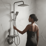 Wahkit Shower Set & Head Wahkit Gunmetal Shelf Bar Wall Mounted Shower System in Copper - K-8879Q