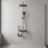 Wahkit Shower Set & Head Wahkit Gunmetal Shelf Bar Wall Mounted Shower System in Copper - K-8879Q