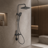 Wahkit Shower Set & Head Wahkit Gunmetal Square Head Wall Mounted Rain Shower Set in Copper - K-8859Q