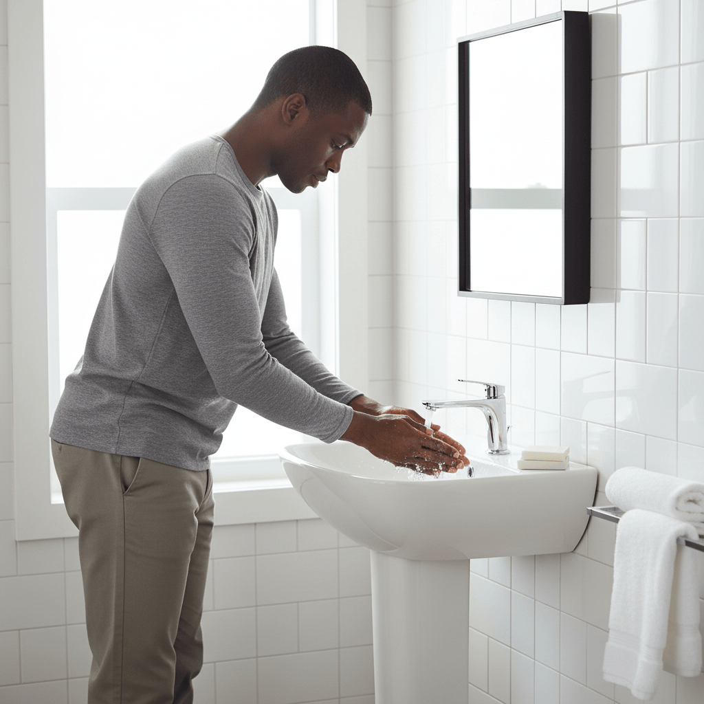 Wahkit Bathroom Sink Wahkit Large Ceramic Pedestal Basin with Wide Shallow Oval Bowl & Straight Pedestal 580mm - 4010