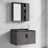Wahkit Bathroom Vanity & Cabinets Wahkit Marble Plywood Bathroom Vanity with Basin and Mirror 800mm - K-9136C