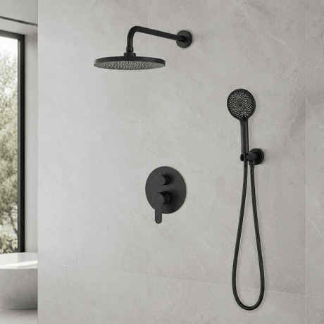 Wahkit Shower Set & Head Wahkit Matte Black Concealed Rain Shower Set in Copper - K-8415H