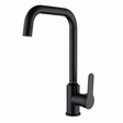 Wahkit Kitchen Tap Wahkit Matte Black Gooseneck Kitchen Sink Mixer Tap in Stainless Steel - K-8506H