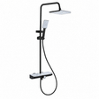 Wahkit Shower Set & Head Wahkit Matte Black Shelf Bar Wall Mounted Shower System in ABS and PPA - K-8844H