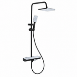 Wahkit Shower Set & Head Wahkit Matte Black Shelf Bar Wall Mounted Shower System in ABS and PPA - K-8844H