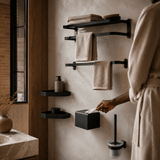 Wahkit Bathroom Accessories Wahkit Matte Black Six Piece Bathroom Accessory Set in Space Aluminum - K-G912B