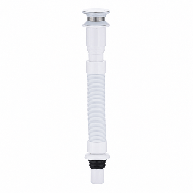 Wahkit Plumbing Parts & Fittings Wahkit Round Drain Head with 30cm White ABS Pipe - K-X419