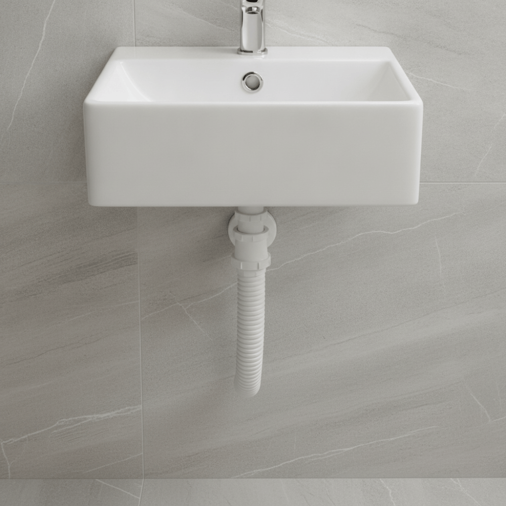 Wahkit Plumbing Parts & Fittings Wahkit Square Drain Head with 30cm White ABS Pipe - K-X418