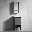 Wahkit Bathroom Vanity & Cabinets Wahkit Tall Charcoal Grey Plywood Bathroom Vanity with Basin and Mirror 430mm - K-9064B