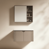 Wahkit Bathroom Vanity & Cabinets Wahkit Taupe PVC Bathroom Vanity with Mirror 700mm - K-9612