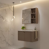 Wahkit Bathroom Vanity & Cabinets Wahkit Taupe PVC Bathroom Vanity with Mirror 800mm - K-9611