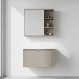 Wahkit Bathroom Vanity & Cabinets Wahkit Taupe PVC Bathroom Vanity with Mirror 800mm - K-9611