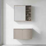 Wahkit Bathroom Vanity & Cabinets Wahkit Taupe PVC Bathroom Vanity with Mirror 800mm - K-9611