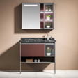 Wahkit Bathroom Vanity & Cabinets Wahkit Warm Wood Plywood and Marble Bathroom Vanity with Basin and Smart Mirror 1000mm - K-9041A