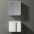 Wahkit Bathroom Vanity & Cabinets Wahkit White Aluminum Bathroom Vanity with Smart Mirror 600mm - K-9906A