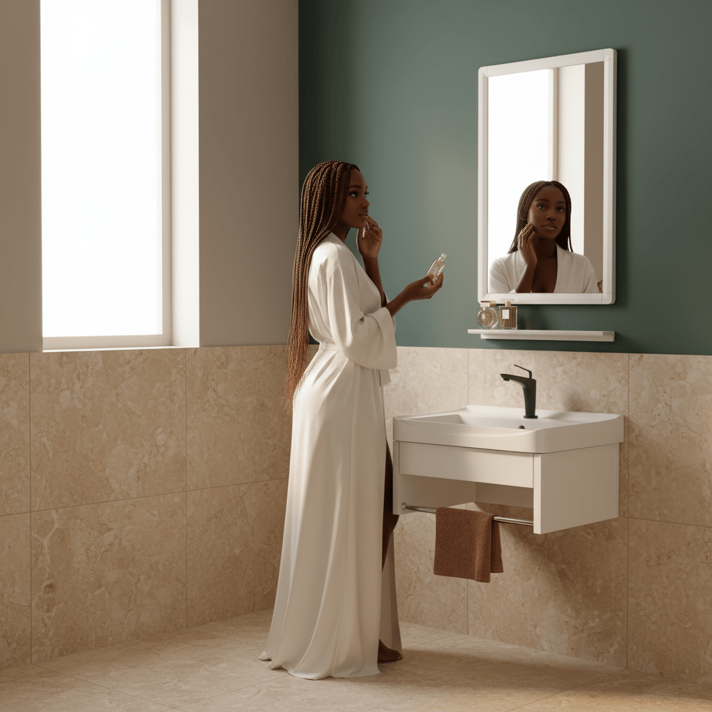 Wahkit Bathroom Vanity & Cabinets Wahkit White Floating Compact PVC Bathroom Vanity with Mirror 430mm - K-9908