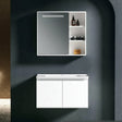 Wahkit Bathroom Vanity & Cabinets Wahkit White PVC Bathroom Vanity with Smart Mirror Cabinet 600mm - K-9991A