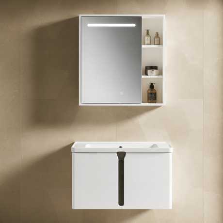 Wahkit Bathroom Vanity & Cabinets Wahkit White Smart Mirror PVC Bathroom Vanity 600mm - K-9982A