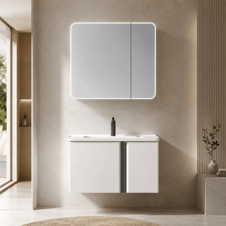 Wahkit Bathroom Vanity & Cabinets Wahkit White Smart Mirror PVC Bathroom Vanity 900mm - K-9994A