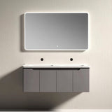 Wahkit Bathroom Vanity & Cabinets Wahkit Wide Grey Floating PVC Bathroom Vanity with Mirror 1200mm - K-9736A