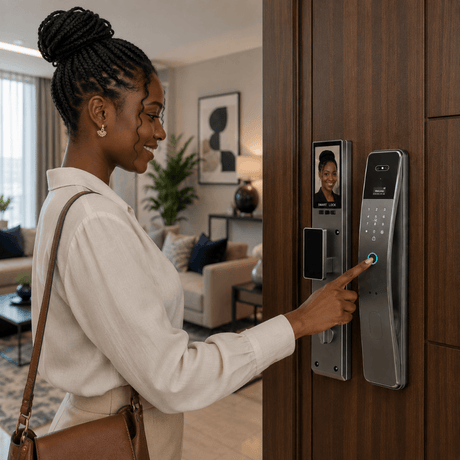 Westa Smart Locks & Digital Access Westa 100-User Smart Door Lock with 3D Face Recognition, Fingerprint Unlock & Video Intercom for Chinese Style Doors - WHK36S-6068