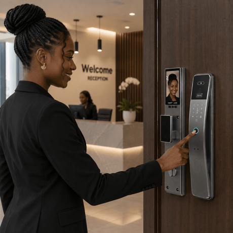 Westa Smart Locks & Digital Access Westa 100-User Smart Door Lock with 3D Face Recognition, Fingerprint Unlock & Video Intercom for Chinese Style Doors - WHK36S-6068