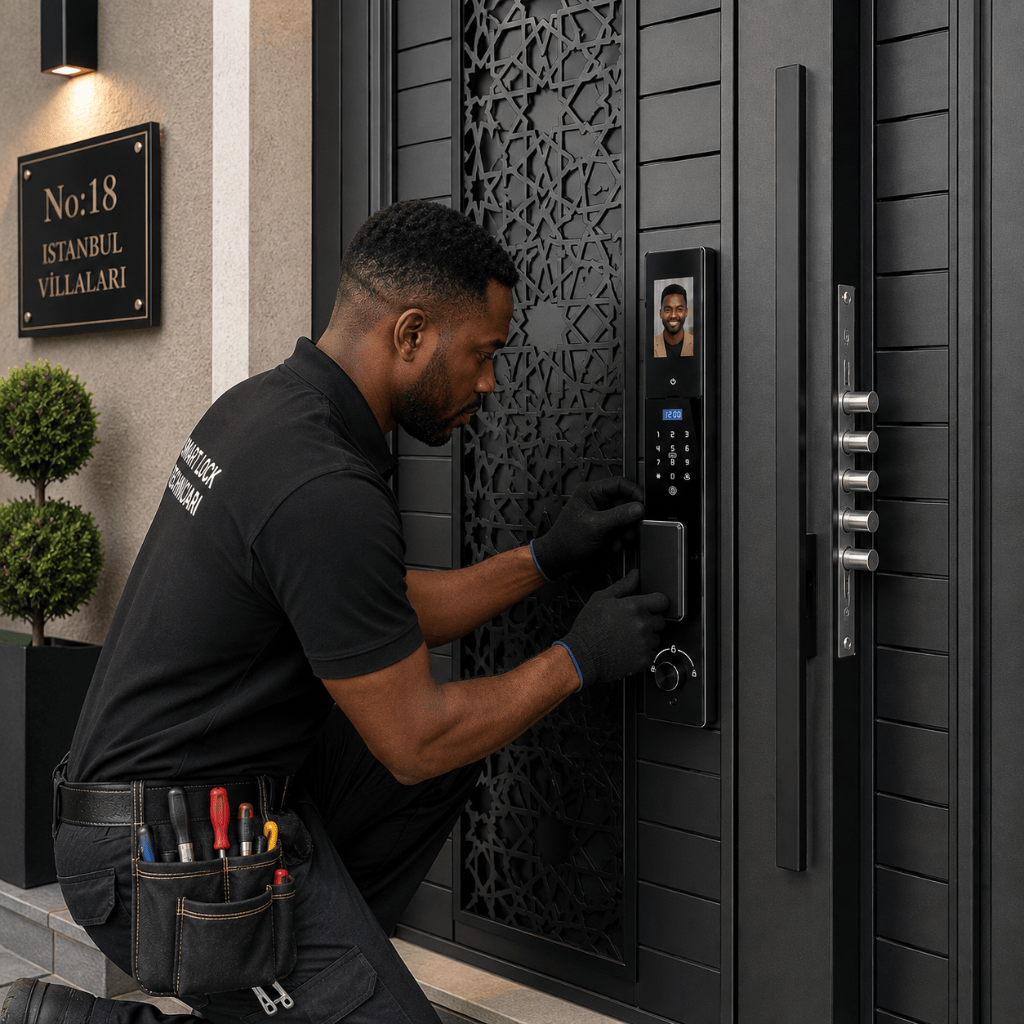Westa Smart Locks & Digital Access Westa 300-User CNC Aluminium Smart Door Lock with 3D Face Recognition, Fingerprint Unlock & Video Intercom for Turkish Doors - WHD12-6085