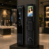 Westa Smart Locks & Digital Access Westa 300-User CNC Aluminium Smart Door Lock with 3D Face Recognition, Fingerprint Unlock & Video Intercom for Turkish Doors - WHD12-6085