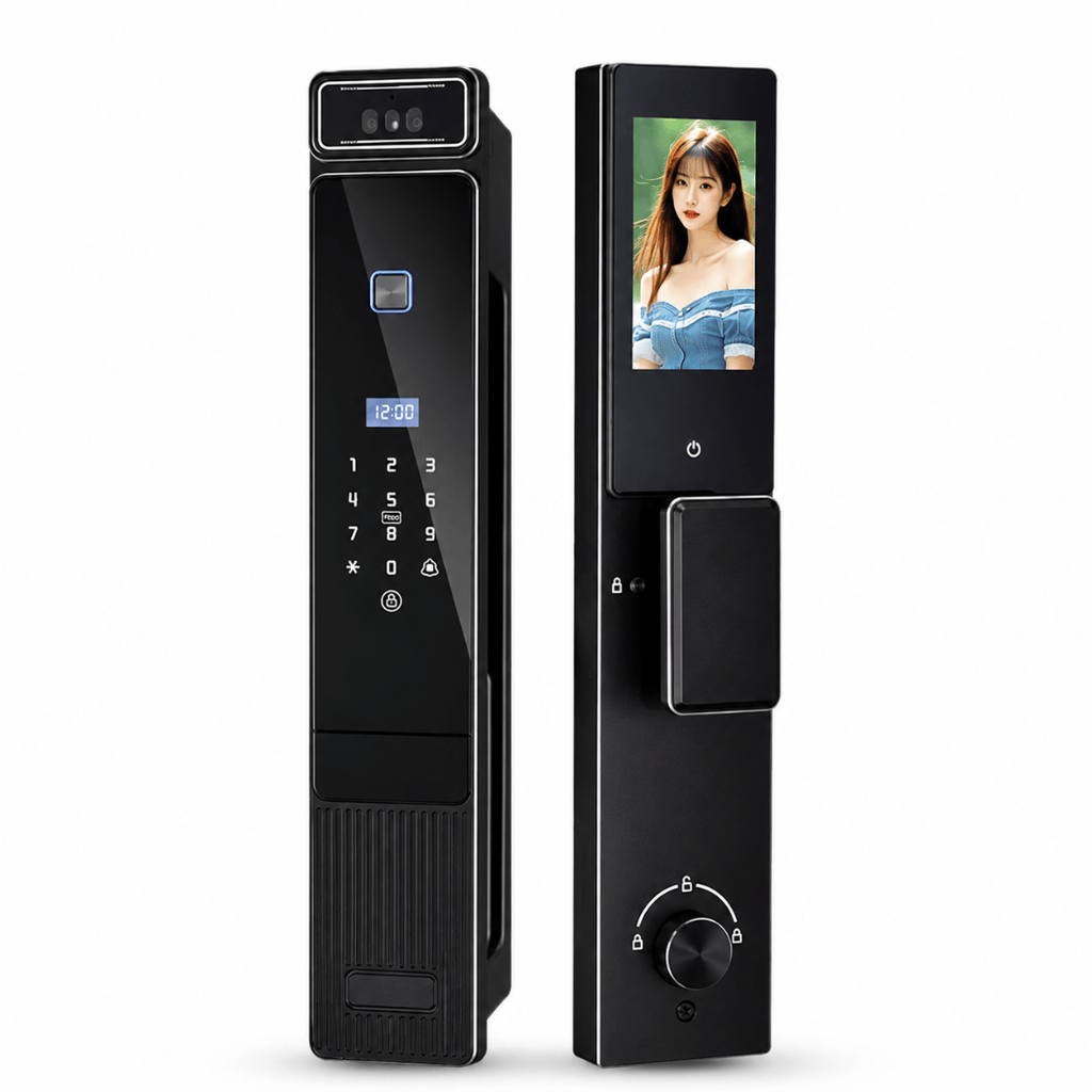 Westa Smart Locks & Digital Access Westa 300-User CNC Aluminium Smart Door Lock with 3D Face Recognition, Fingerprint Unlock & Video Intercom for Turkish Doors - WHD12-6085