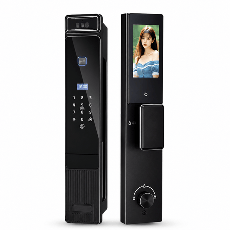 Westa Smart Locks & Digital Access Westa 300-User CNC Aluminium Smart Door Lock with 3D Face Recognition, Fingerprint Unlock & Video Intercom for Turkish Doors - WHD12-6085