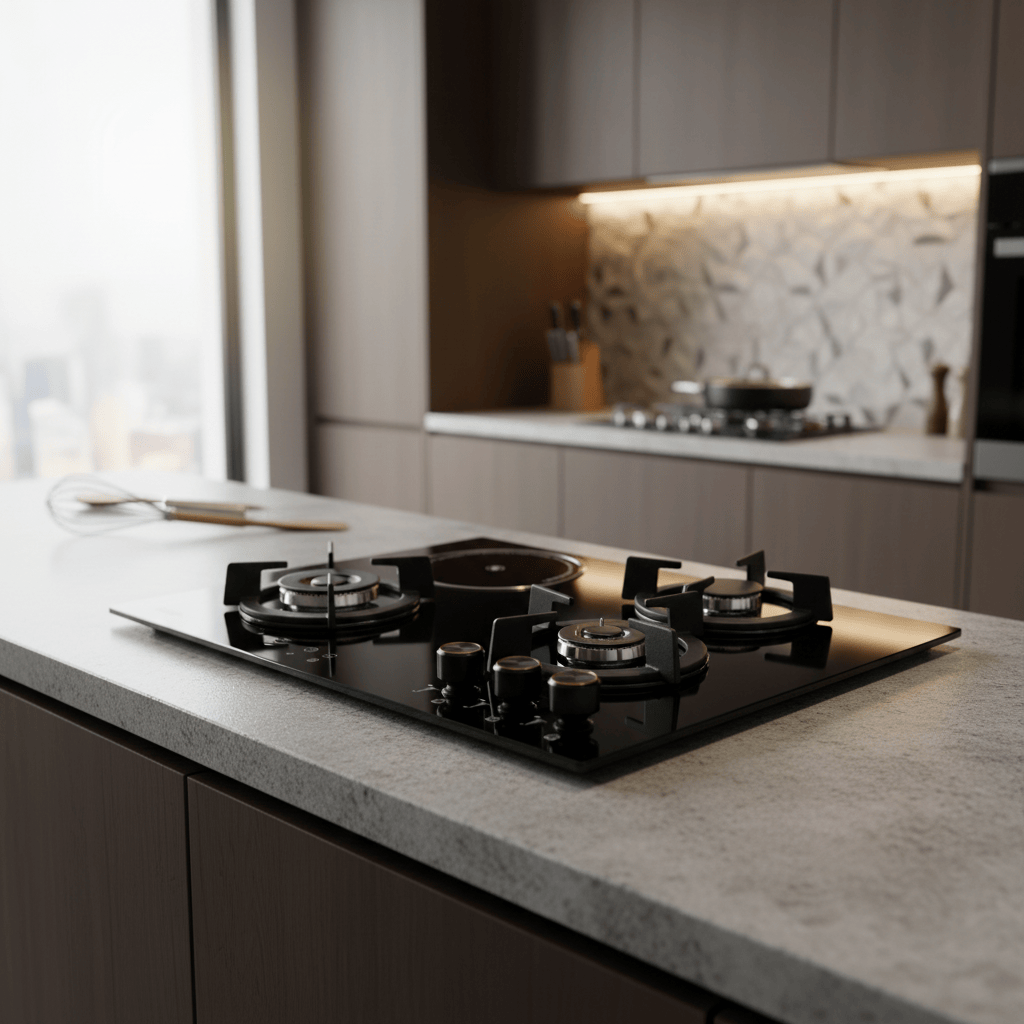 Westa Kitchen Appliances Westa 60cm 3 Gas + 1 Electric Combined Hob Round Design - T600-G21E1