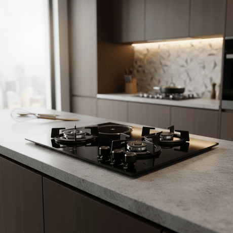 Westa Kitchen Appliances Westa 60cm 3 Gas + 1 Electric Combined Hob Round Design - T600-G21E1
