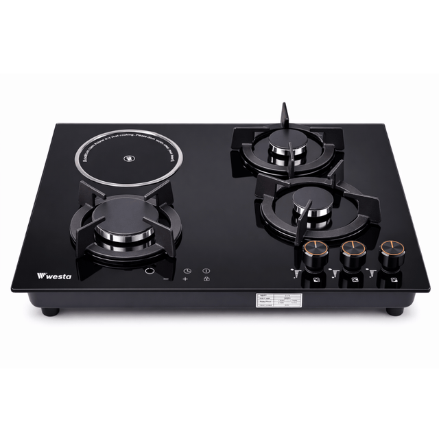 Westa Kitchen Appliances Westa 60cm 3 Gas + 1 Electric Combined Hob Round Design - T600-G21E1