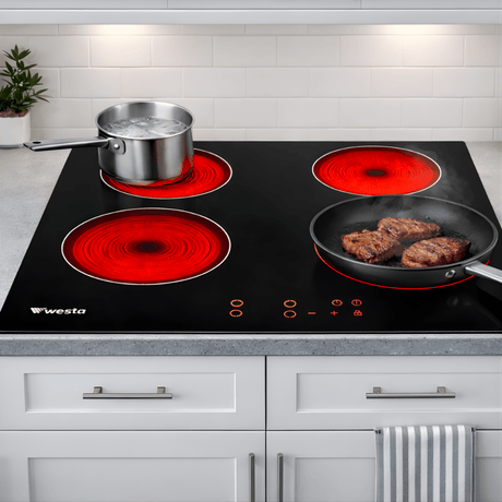 Westa Kitchen Appliances Westa 60cm 4 Zone Ceramic Electric Hob - T600-GC01