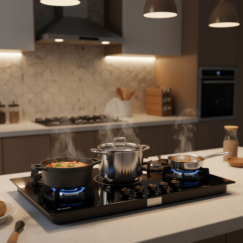 Westa Kitchen Appliances Westa 90cm 4 Gas + 1 Electric Combined Hob - T900-G12