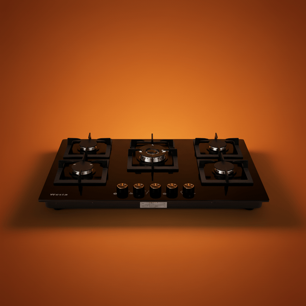Westa Kitchen Appliances Westa 90cm 5 Burner Gas Hob Square Design - T900-F11
