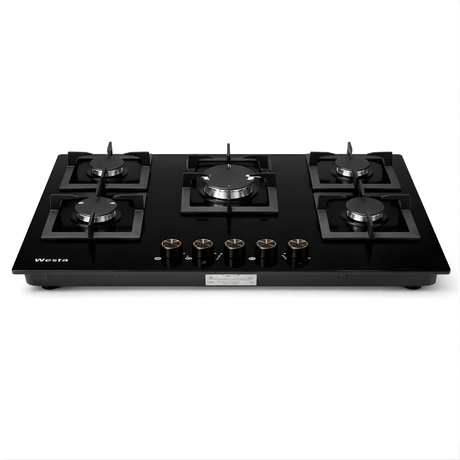 Westa Kitchen Appliances Westa 90cm 5 Burner Gas Hob Square Design - T900-F11