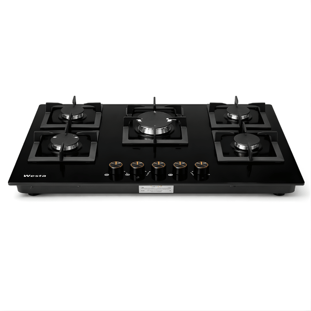 Westa Kitchen Appliances Westa 90cm 5 Burner Gas Hob Square Design - T900-F11