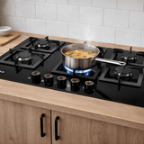 Westa Kitchen Appliances Westa 90cm 5 Burner Gas Stove With Hob Round Design - T900-G11
