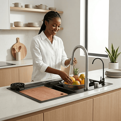 Westa Kitchen Sink Westa Black Kitchen Sink with Purified Water Faucet - 8245 SY