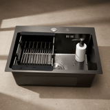 Westa Kitchen Sink Westa Black Kitchen Sink with Soap Dispenser - 5040 TS