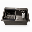 Westa Kitchen Sink Westa Black Kitchen Sink with Soap Dispenser - 5040 TS