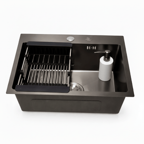Westa Kitchen Sink Westa Black Kitchen Sink with Soap Dispenser - 5040 TS